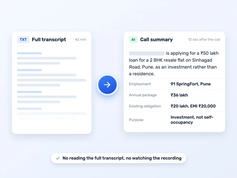 AI-powered call summary